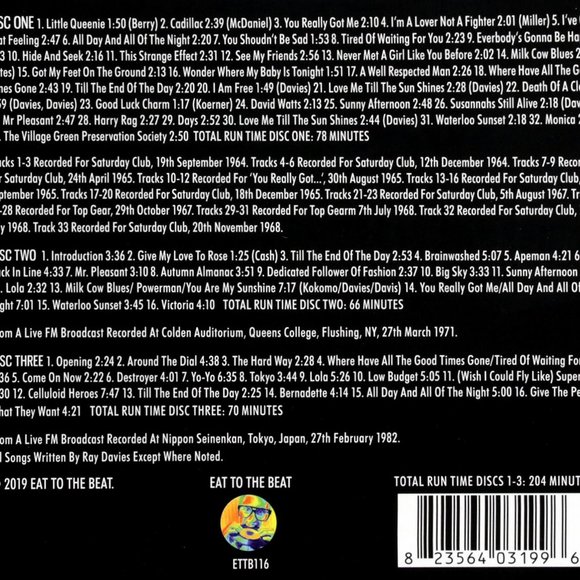 The Kinks Transmission Impossible 3-CD ~ Live Performances '64 to '82 ~ Sealed! - Picture 2 of 2